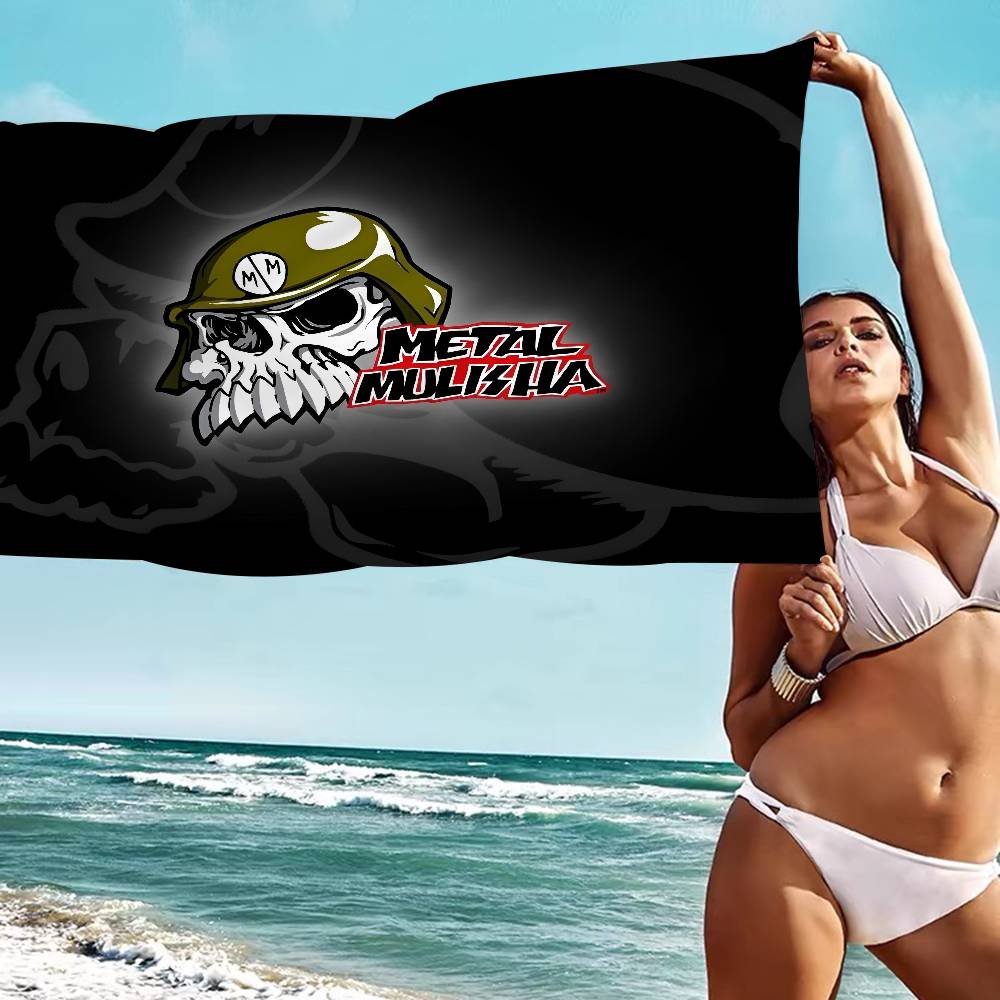 M-Metal M-Mulisha Πετσέτα Παραλίας με Εκτύπωση από Μικροΐνες Ορειβασία Γιόγκα Παραλία Κολύμπι Τρέξιμο Απορροφητική Μαλακή Πετσέτα