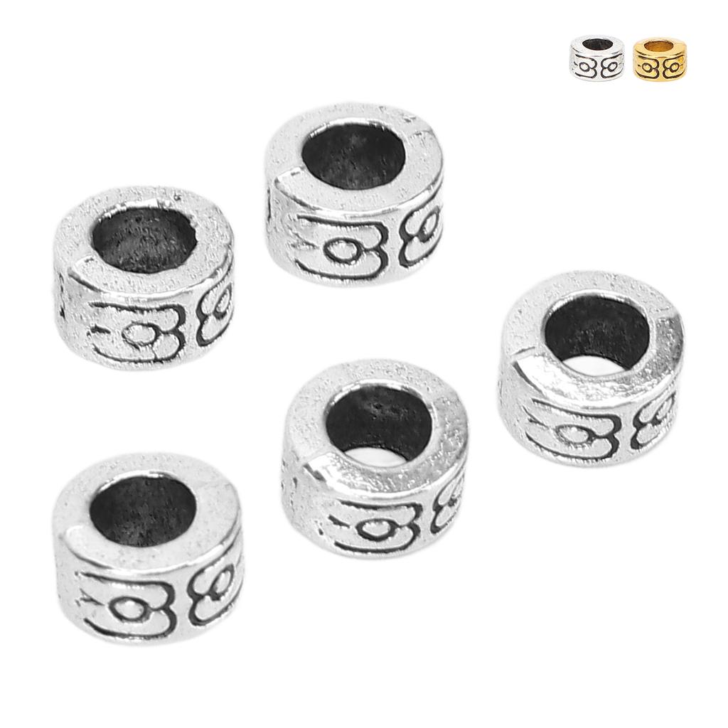 30 ks módní korálky do vousů, slitinové korálky na zaplétání vlasů, šperky, náramky, doplňky