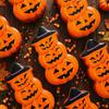 Halloween Pumpkin Candy Tin Box, Stacked Pumpkin Shaped Metal Treat Container with Lid, Orange Tinplate Case for Trick or Treat Party Favors
