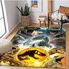 800g Heavy Duty Dinosaur Mat,Vibrant T-Rex Velociraptor Digital Print, Large Size for Indoor Outdoor Living Room Kitchen Camping