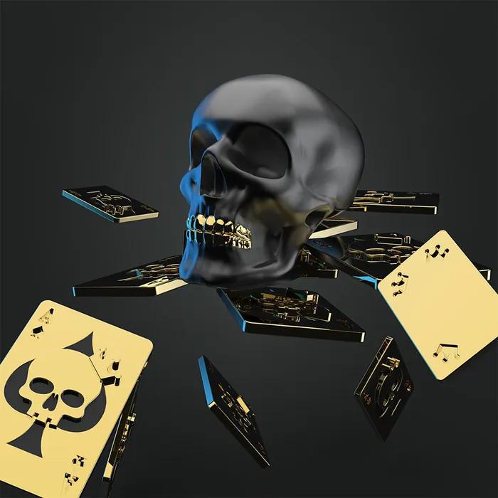 Belgian Metal Keyring - Skull
