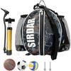 Basketball Backpack With Ball Pump 2 Needles Size 7/29.5'' Basketball Bag With Adjustable Shoulder Strap 2 Side Mesh Pockets Sport Equipment Bag For