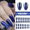 30Pcs Glitters Cats Eye Press On Nail Almond Fake Nail Full Cover Glues On Nail Acrylic Artificial Nail Stick On Nail