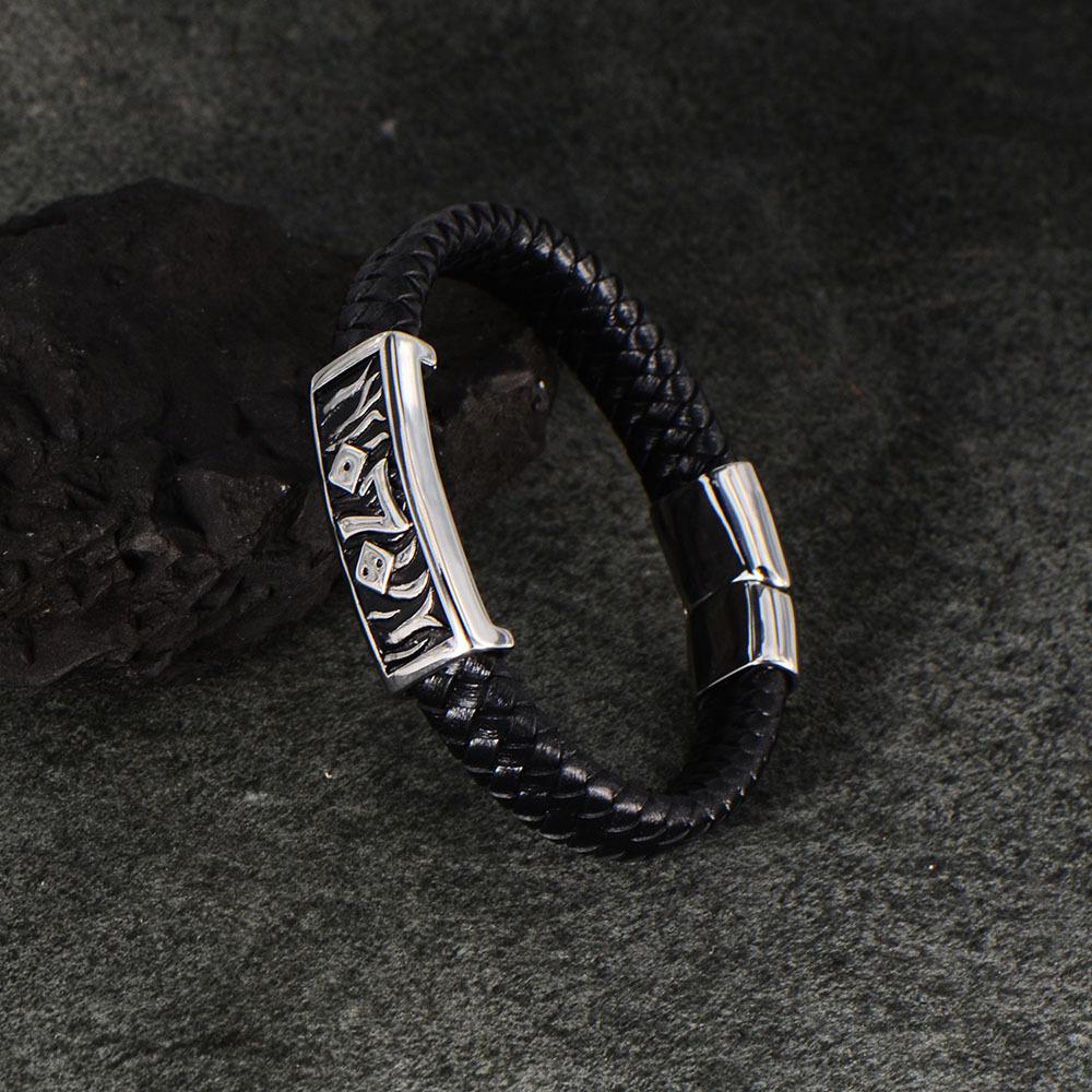 European and American popular woven bracelets, titanium steel retro hand jewelry, stainless steel bracelets, fashion daily jewelry gift accessories