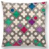 New Colorful Geometric Patterns Moroccan Lattice Mosaic Hexagon Stars Hearts Flowers Pretty Car Cushion Cover Sofa Throw Pillow