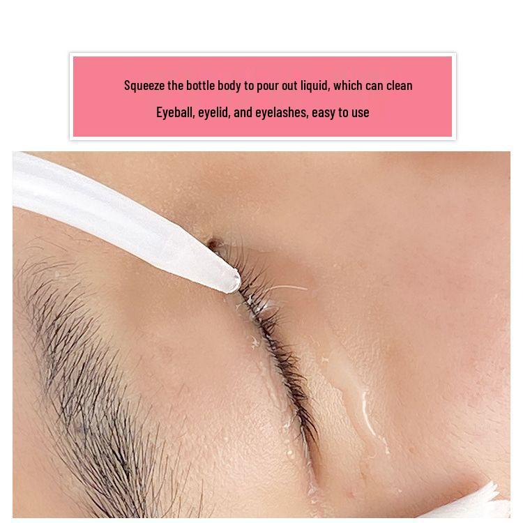 Leak-Proof Eyelash Cleaning Bottle with Bent Nozzle for Extensions