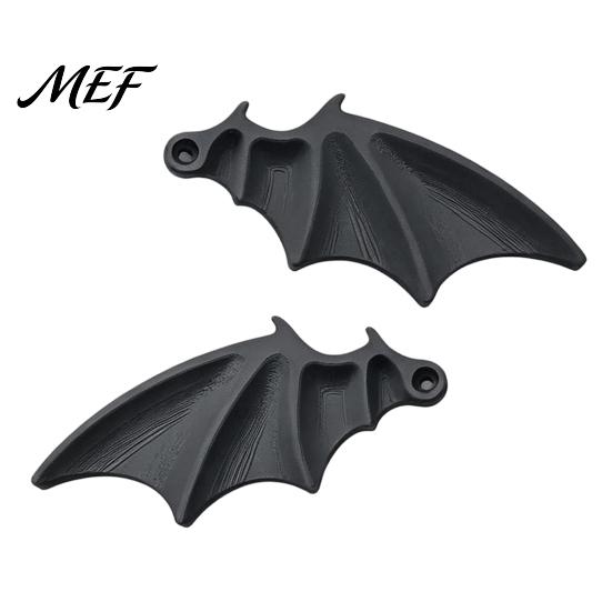 Vehicle Bat Wing Decor 1 Pair License Plate Decoration, Gothic Black for Front Rear Plates, Car Truck SUV Exterior Accessories