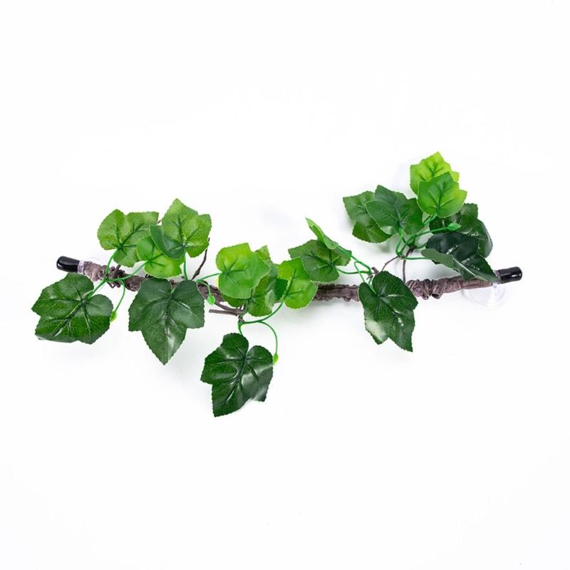 Artificial Branch for Reptiles Tanks Flexible and Safe Decoration Comfortable Environment Plant Vine with Suction Cup