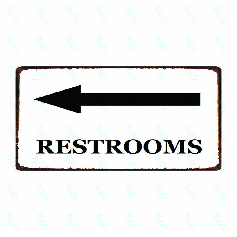 No Smoking Wifi Exit Toilet Indication Sign Tin Plate Vintage Metal Sign For Shop Bar Home Decor Poster Customizable DC0057A