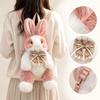Soft Plush Rabbit Backpack Cute Bunny Plush Doll Gifts Stuffed Rabbit Toy Birthday