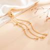 KunJoe Trendy Exquisite Long Tassel CCB Beads Chain Ear Clip Earring Women Charm 1PC Ear Cuff C-Shape No Piercing Earing Jewelry