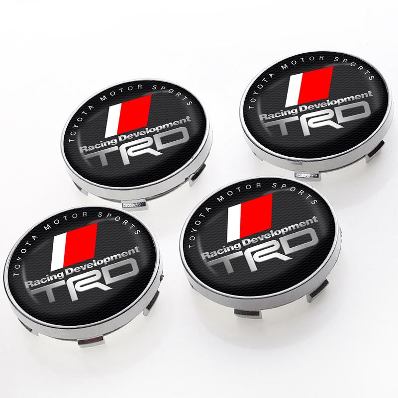 Pro Toyota TRD Camry Corolla Yaris Chr Auris Avensis T25 GR 4ks 60mm Středová krytka náboje kola auta Krytka středu ráfku Krytka proti prachu Emblém