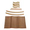 Elevated Cat Hammock Bed Removable Washable Wooden Rattan Mat Breathable Raised Pet Cot for Cats Small Dogs