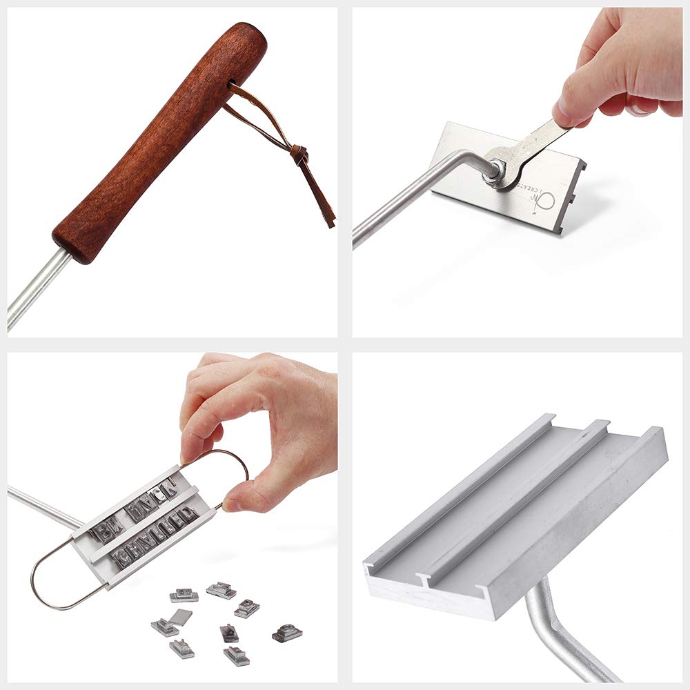 BBQ Meat Branding Iron with Changeable Letters Personalized Barbecue Grilling Meat Steak Names Marking Stamp Tool