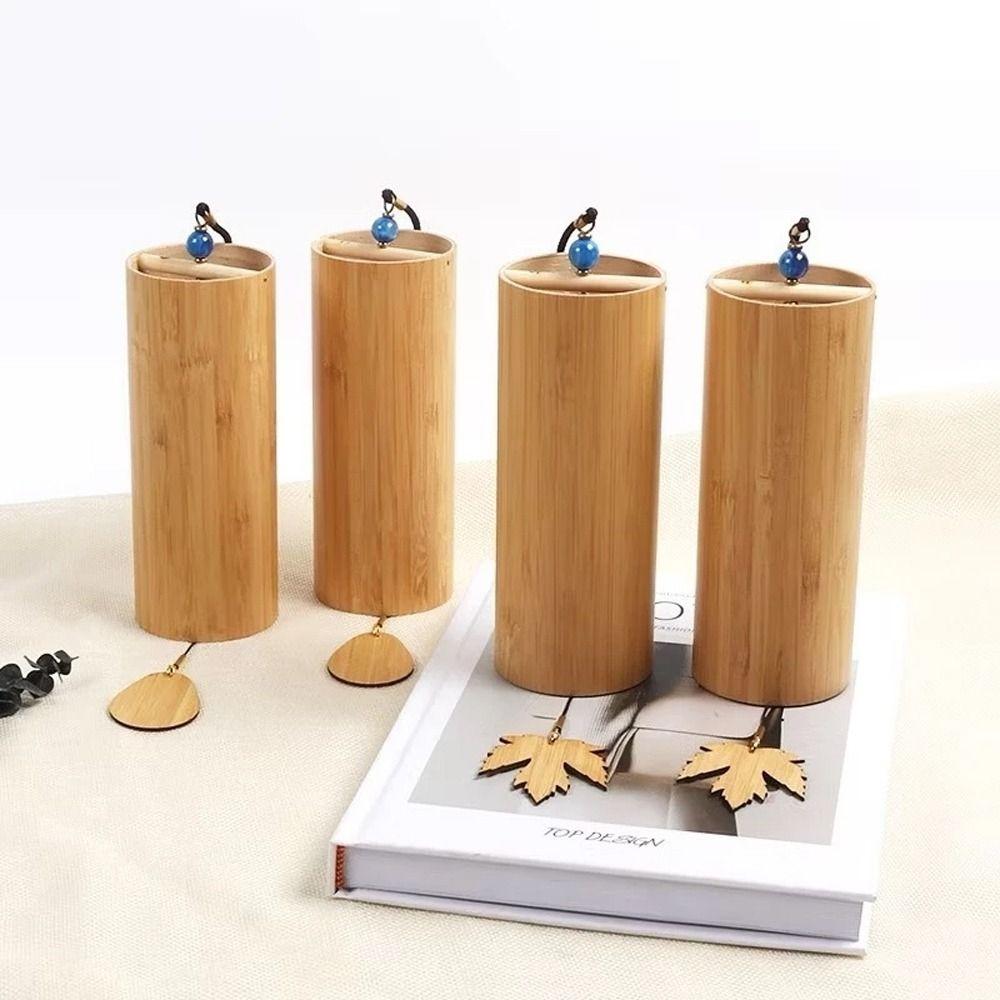 Hand Cranked Bamboo Wind Chimes Handmade Yard Pendant Landscape Decor Blessing Bell  Balcony