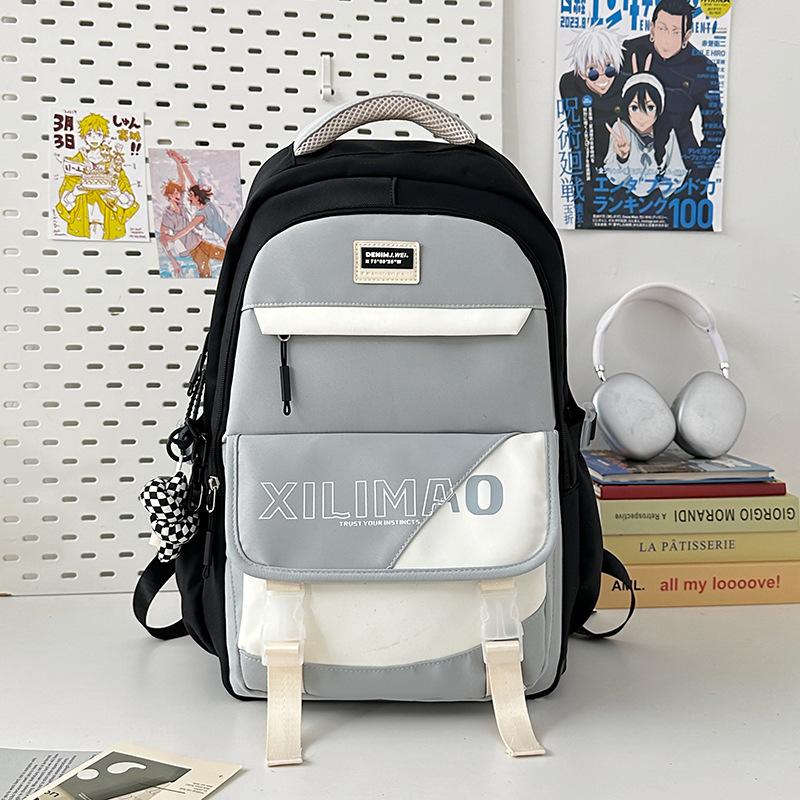 School bag high value back junior high school students casual simple lightweight versatile large capacity