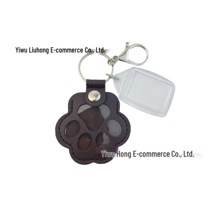 Leather Pet Fur Keepsake Keychain: Cute Cat & Dog Hair Bag Charm Ornament