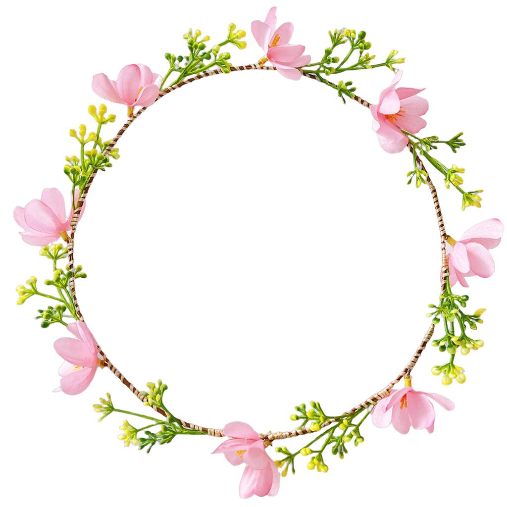 Tiara de Flores Rústica Elegante para Mulheres Acessórios de Cabelo Postiços para Festas ao Ar Livre e Ocasião Romântica