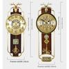 Wall Clock New Chinese Brass Living Room Home Solid Wood Luxury Chinese Style Silent High-end Watches Home Decoration