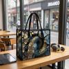 Snake Pattern Large Tote Bag Fashion Casual Portable Shoulder Bag for Daily Use Shopping Travel