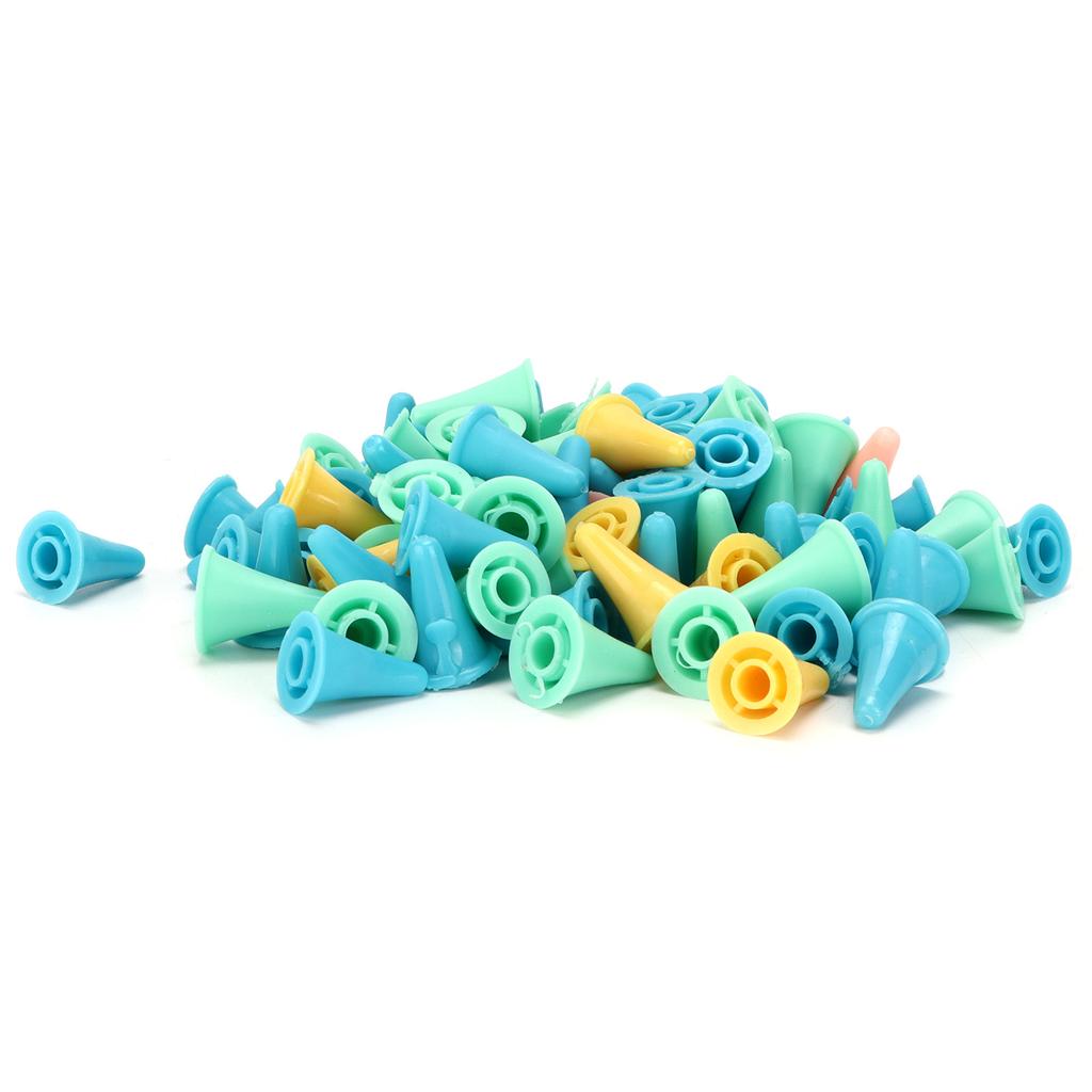 100 st Nålskydd 2 Storlekar Praktiska Färgglada Silikonsticknålsskydd för Vävnad