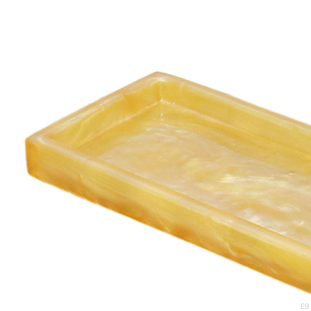 Marble Decorative Vanity Tray Drinks Cake Dish Tealight Plate Soap Toiletry Makeup Dresser Decor