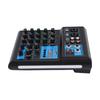 4 Channel Sound Mixer Mic Set with Dual Wireless UHF Microphone RGB Mixing Console for Home Karaoke DJ Support MP3