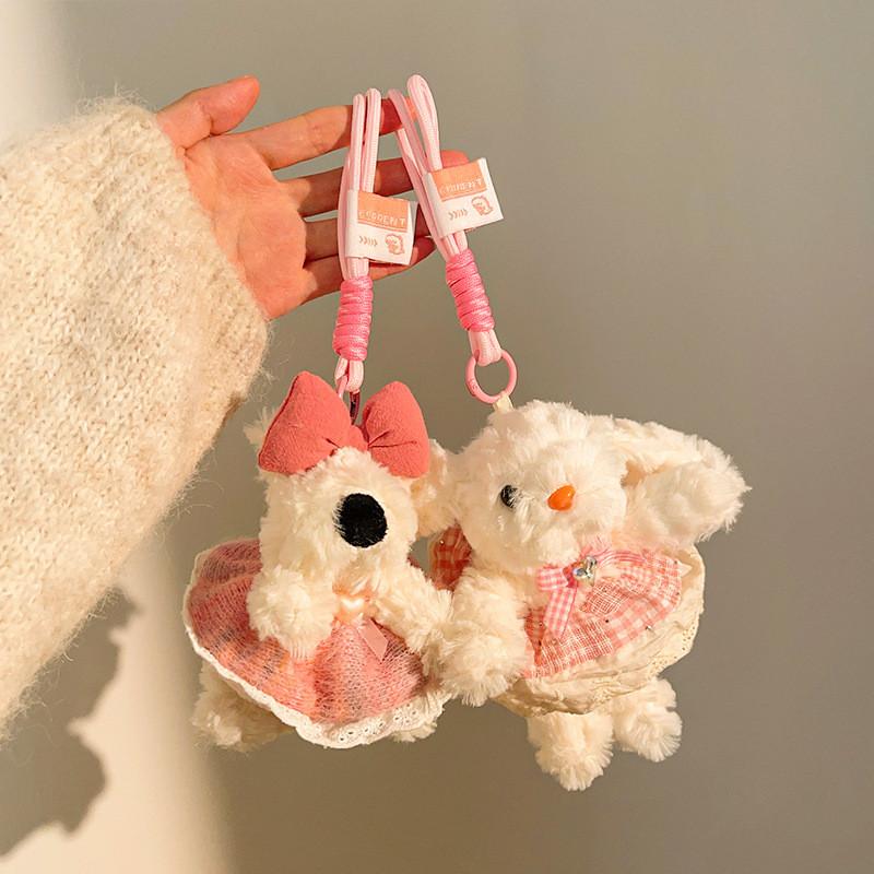 West Highland Sheepdog Pendant Plush Cartoon Rabbit Doll Small Doll Bag Pendant Keychain