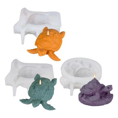 Tortoise Figurine Silicone Candle Molds for Candle Soap Epoxy Resin Tortoise Shape Silicone Molds for Gypsum Decoration