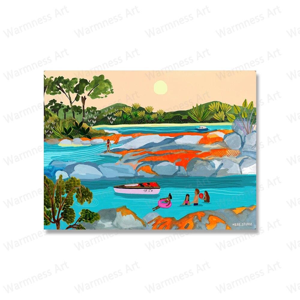 Viaggio Cactus Montagna Arizona Poster Pittura su Tela Lago Dove Arte da Parete Pianta Fiore Baia Paesaggio Immagini Stampe Decorazione Casa Senza Cornice