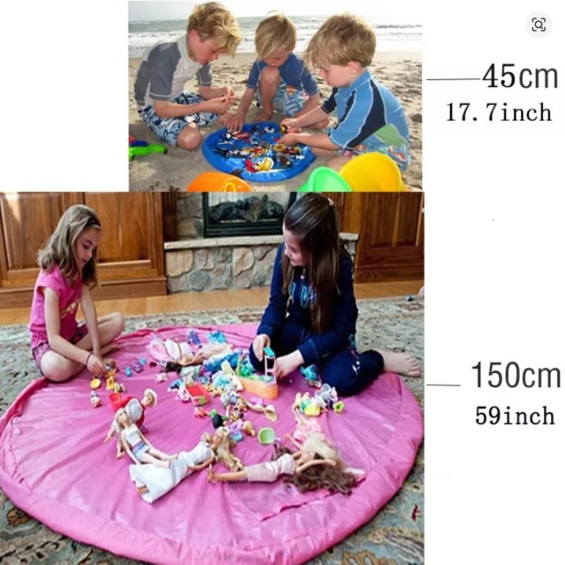 1pc Kids Toy Storage Bag - Portable Multifunctional W/Durable Zipper, Travel-Friendly Organizer for Blocks/Animals, Home Storage