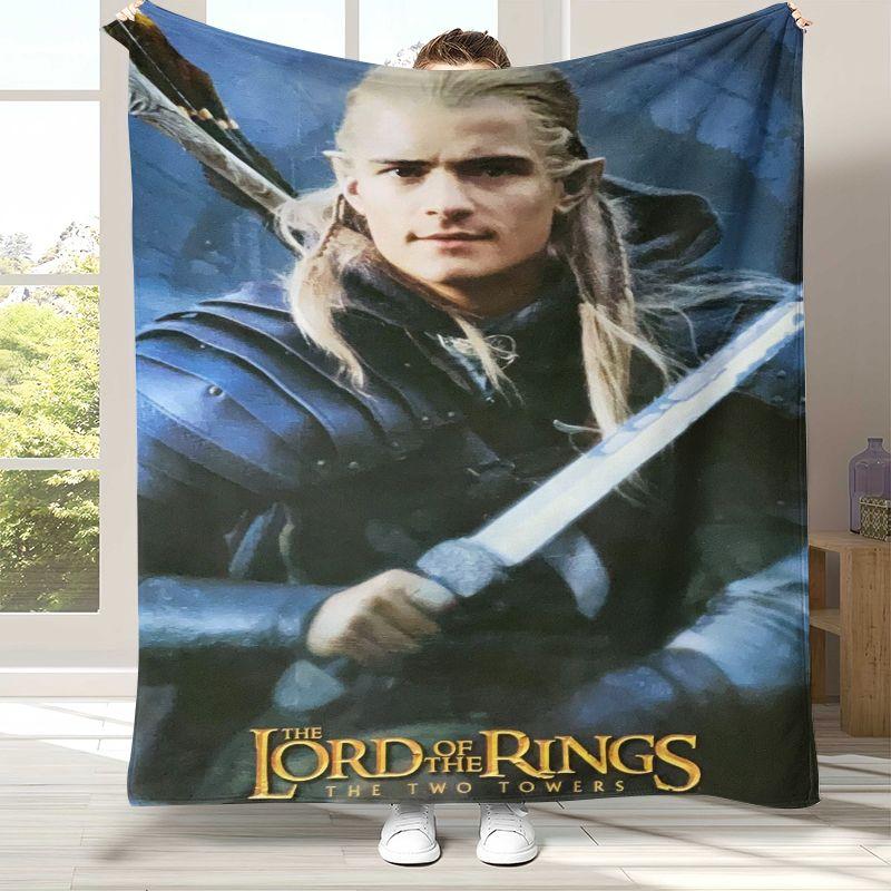 Retro L-Lord of The Rings H-Hobbit Flannel Blanket,Ultra Soft Warm Plush Throw for Home Bedroom Bed Sofa Cover Office Picnic