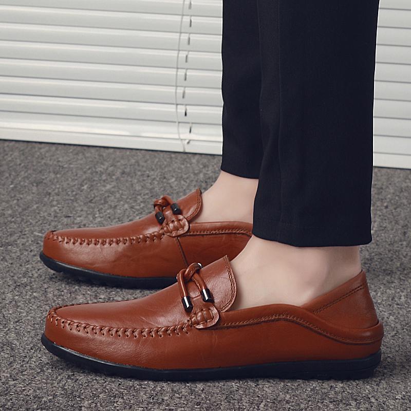 Fashion Lightweight Walking Shoes Men Anti-Slip Casual Shoes Men's Comfortable Loafers Slip-On Shoes Classic Driving Moccasins Flats