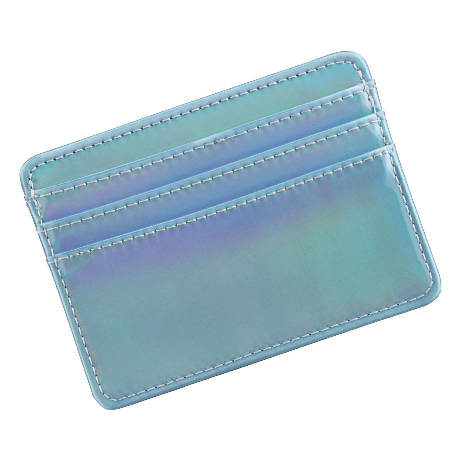 

Тонкий Минималистичный Кошелек Кошельки для Переднего Кармана Блокировка Rfids Держатель для Кредитных Карт для Мужчин и Женщин светло-синий