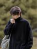Men's Trendy High-Neck Warm Sweater - Versatile Knitwear for Autumn/Winter, Loose Fit for Couples