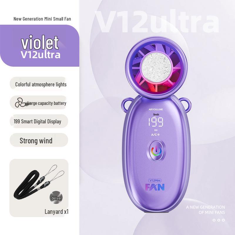 Portable Handheld Turbo Fan with USB Rechargeable Long-Lasting Battery 39x49x109mm