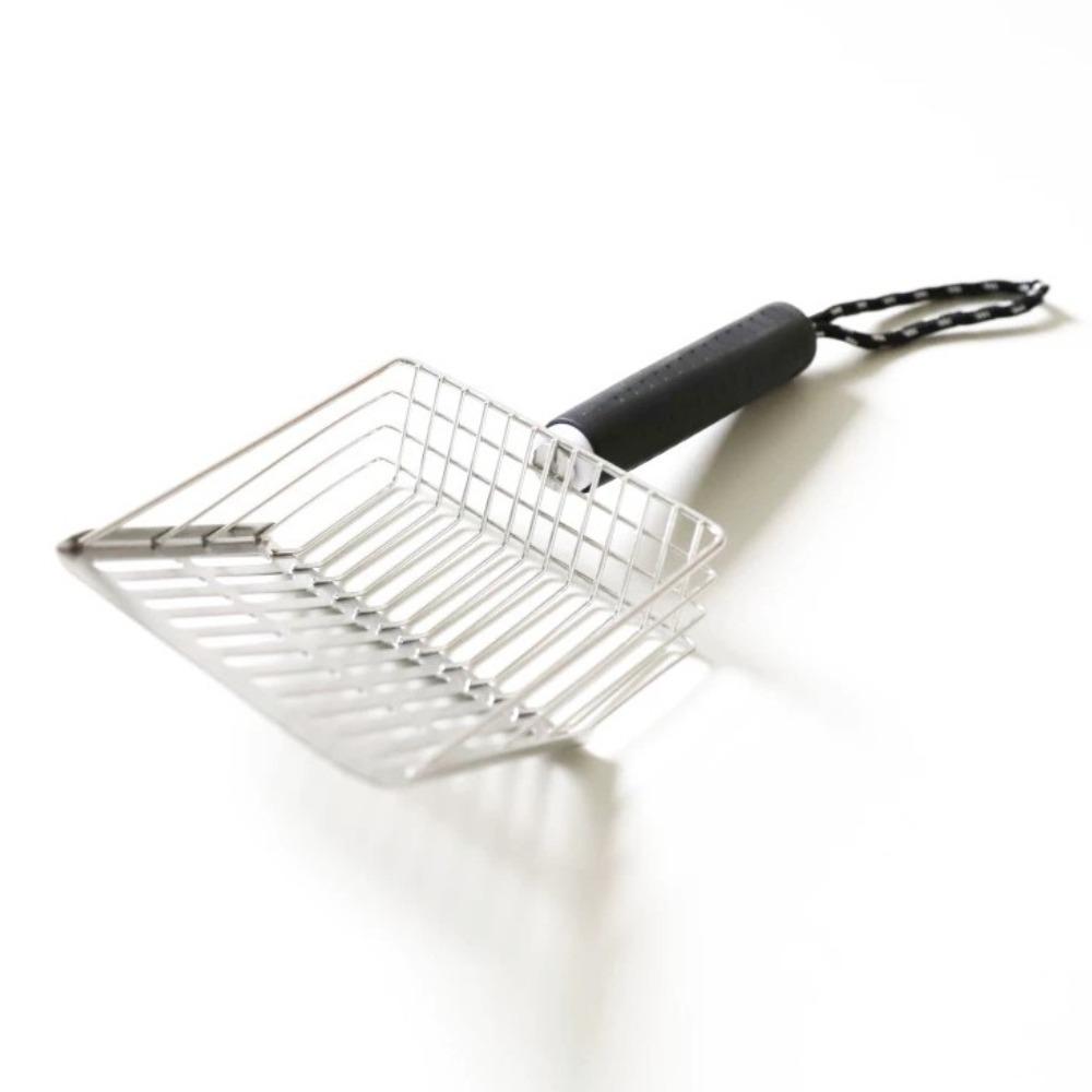 Hanging Design Cat Litter Shovel Stainless Steel Pet Feces Cleaner Pet Cleaner Scoop  Poop Lifter