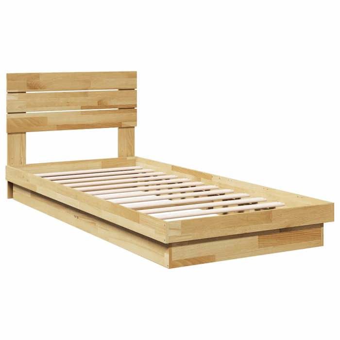 VidaXL Bed Frame with Headboard Without Mattress 75 X 190 Cm 3315747