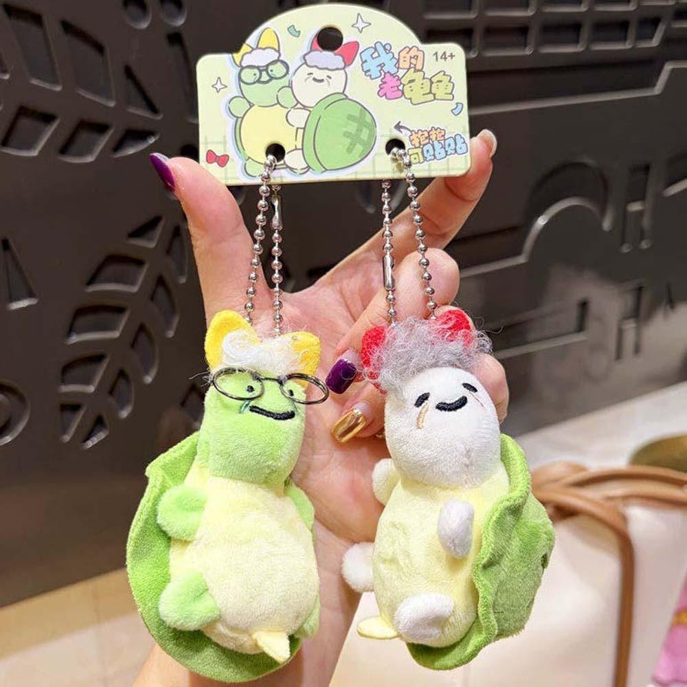 

1 Pair Magnetic Tortoise Key Chain Funny Ugly-Cute Plush Animal Pendants Valentine s Day
