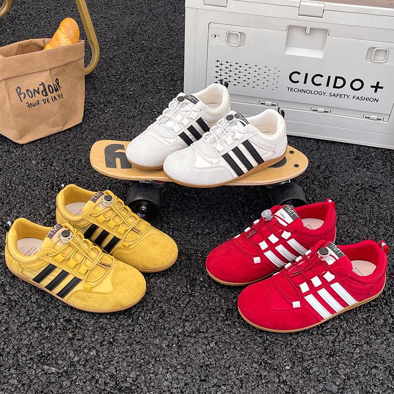 Leather soft-soled German training shoes women's 2025 summer new flat-soled casual Forrest Gump shoes one-pedal mountain climbing sports shoes women