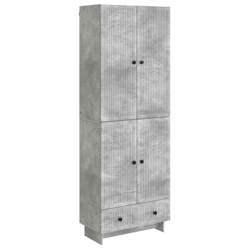 Cabinet Set 2 pcs Concrete Grey 66 x 34.5 x 95 cm Particleboard