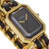 Chanel Premiere L Watches blackDial Plated Gold/leather Quartz Analog Display Women Used