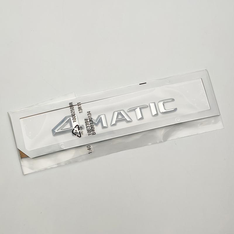 1Pc 3D ABS Chrome Black 4 Matic Logo 4Matic Emblem Letters Nameplate Car Trunk Badge 4matic Sticker Accessories