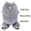 Winter Fleece Warm Dog Cloth Winter Soft Cozy Puppy Jumpsuit Plush Winter D-ring Overall For Small Medium Pet Vest Coat for Cat