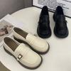 Women's Soft Sole Loafers Spring and Autumn British Style Black Flat Slip On Work Shoes Versatile Comfortable Fashion Footwear