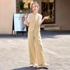 Summer 2025 Women's Age-Defying Three-Piece Set: Stylish Vest, Base Shirt, Wide-Leg Pants - RX9228