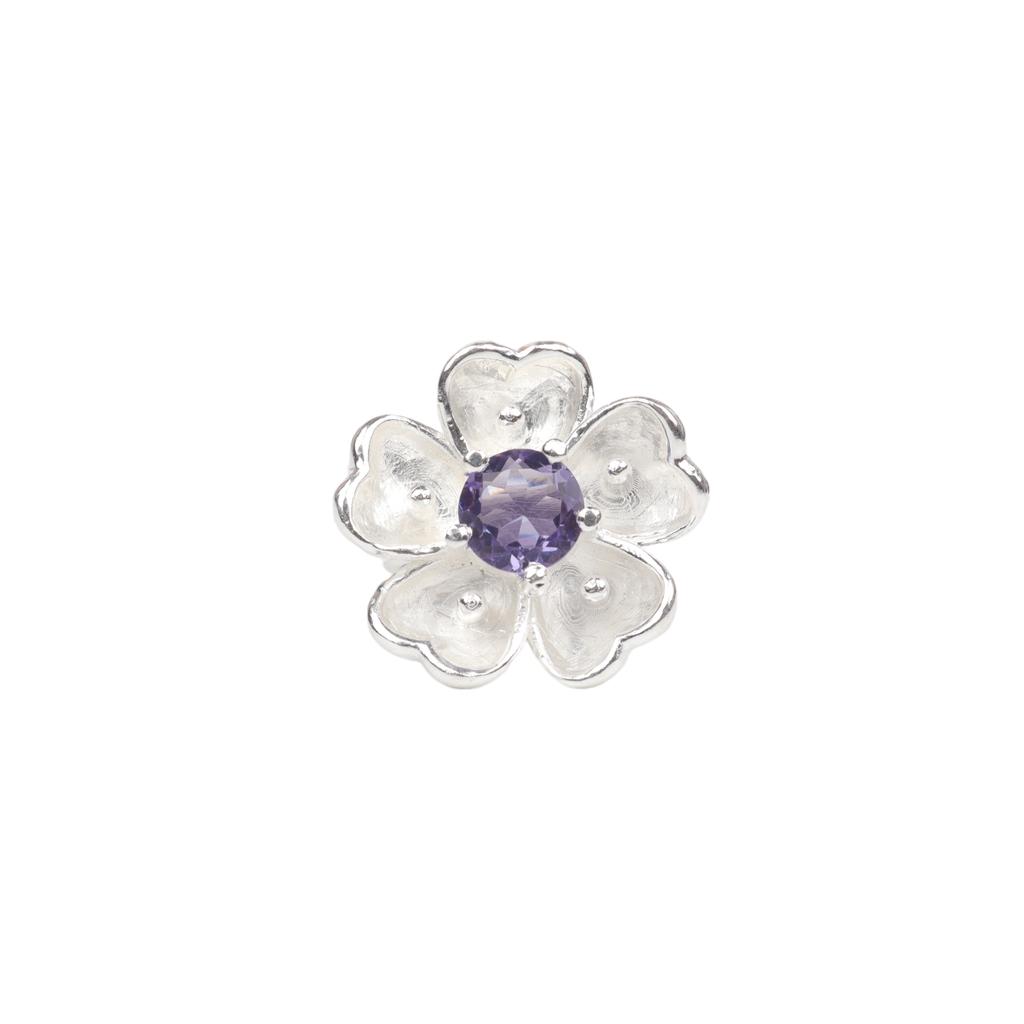 Natural Iolite Gemstone 925 Sterling Silver Jewelry Ring For Mother's Day Gift CZR-1-8