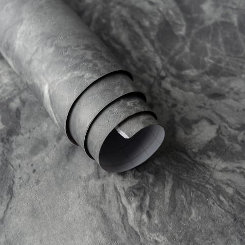 Adrmpest Gray Cutting Sheet, Marble Remake Wallpaper Sticker, Waterproof, Oil-Resistant, Stain-Resistant, Mildew-Resistant, Heat-Resistant, Matte, Rem