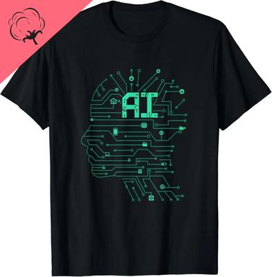 AI Sztuczna Inteligencja Informatyka Technologia Programista Koszulka Bawełniana Unisex Letnie Streetwear Topy Koszulki z Nadrukiem
