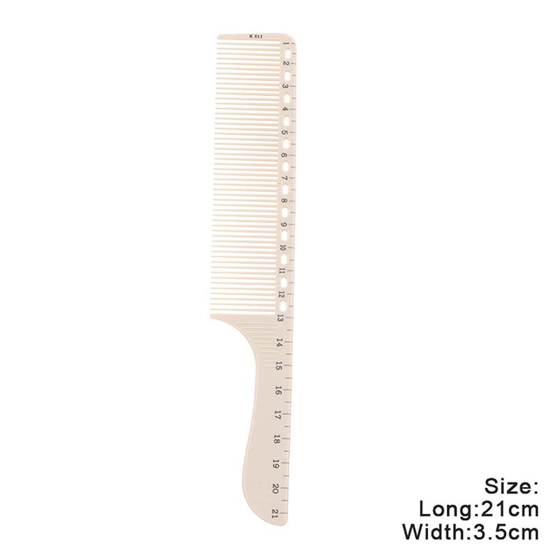 1Pcs Professional Barber Comb with Plastic Scale Laser Ruler Hairdressing Styling Tool for Salon Hair Cutting